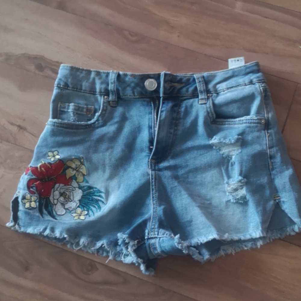Streetwear society high waisted jeans shorts